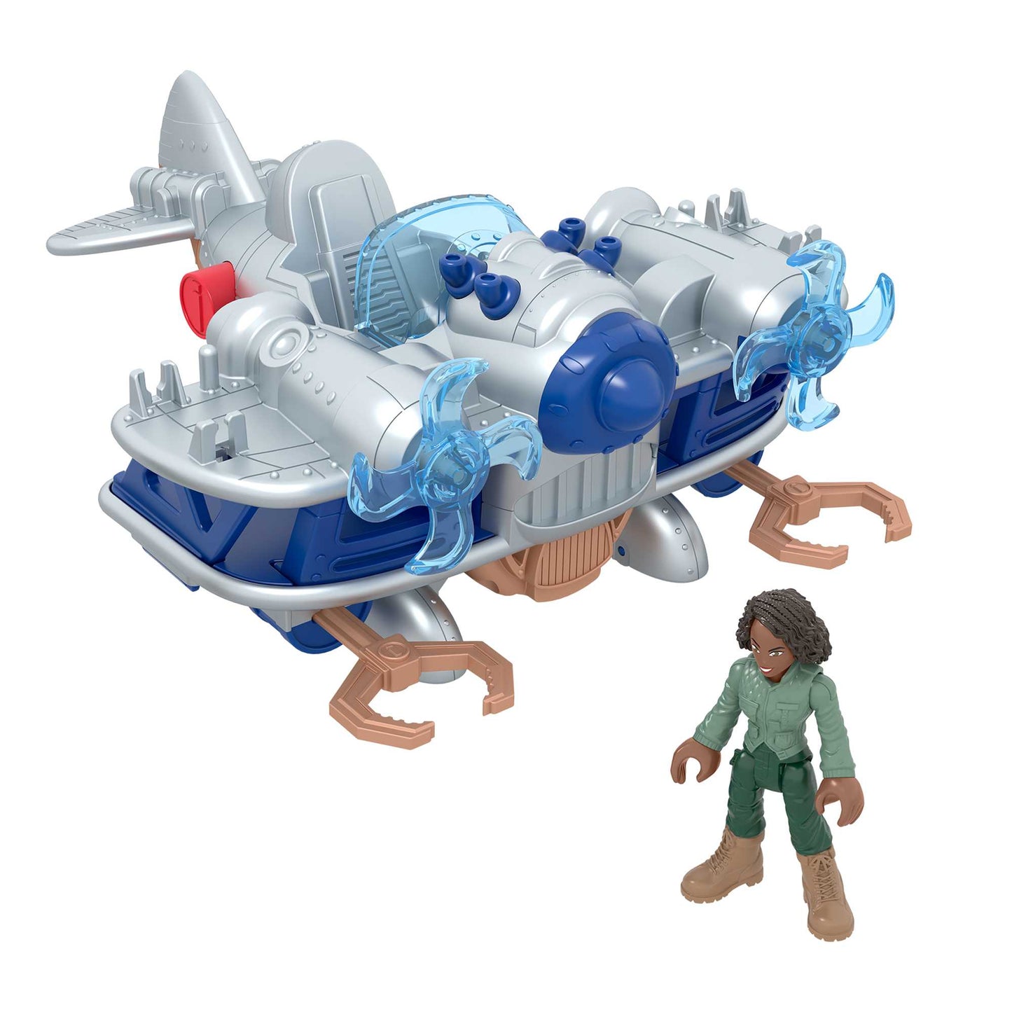 Imaginext-Jurassic World-Kayla et Son Avion-Coffret 4¨¦l¨¦ments