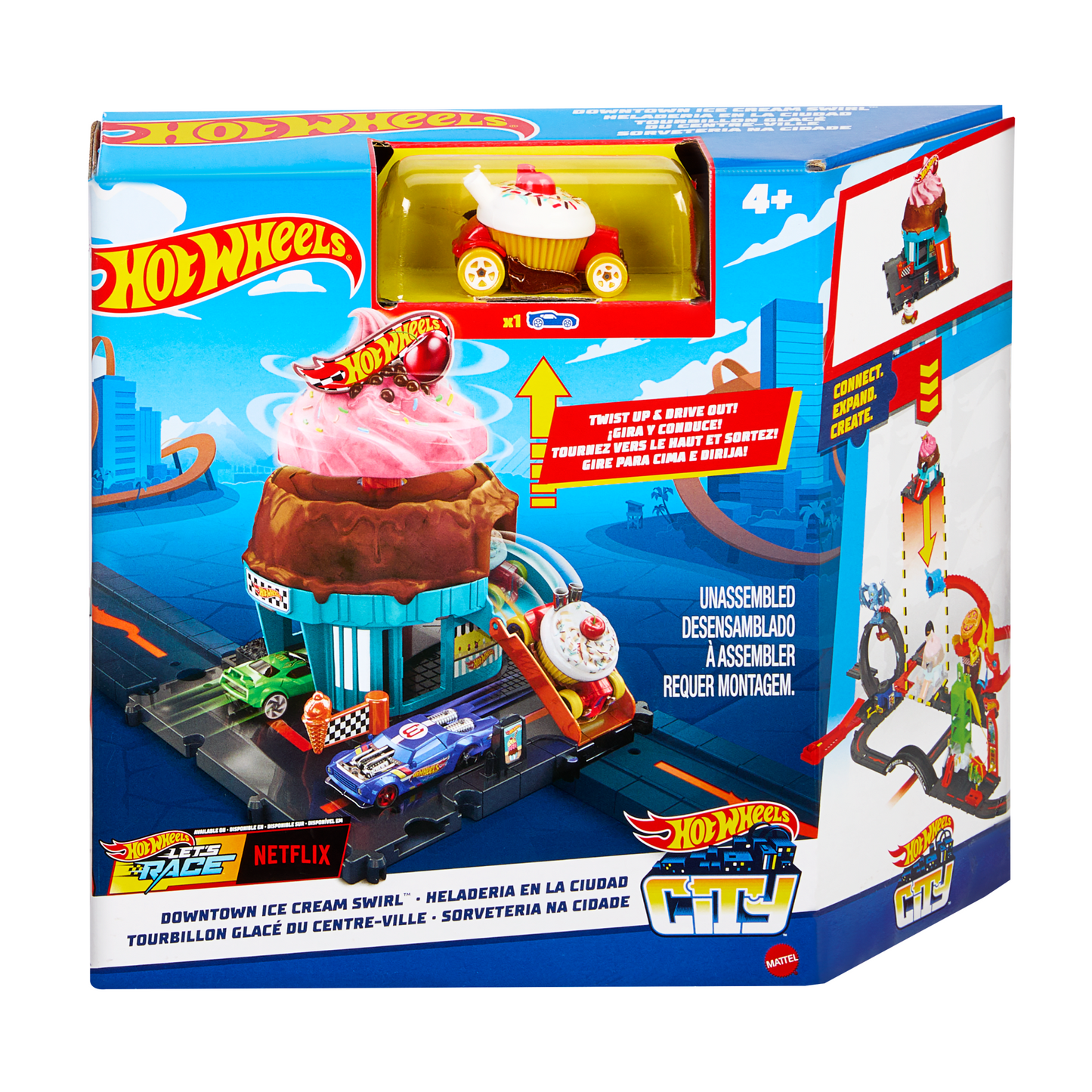 Hot Wheels City Pista de Juguete Helader¨ªa