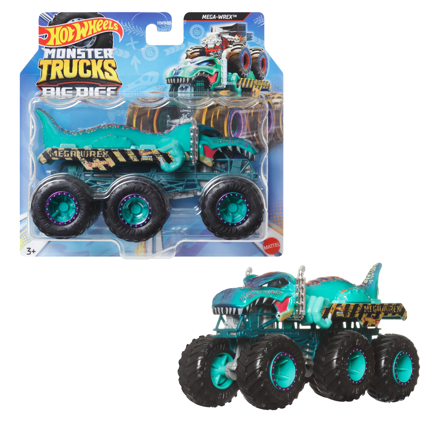 Hot Wheels Monster Trucks Veh¨ªculo de Juguete Camiones Remolque Sorpresa Escala 1:64