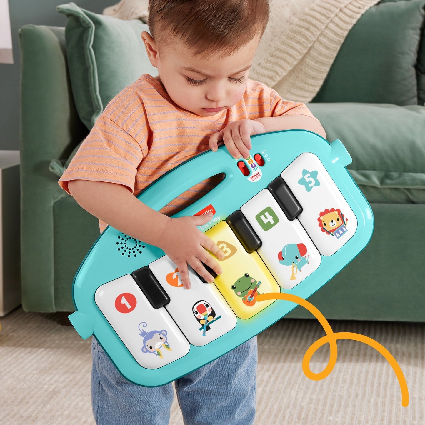 Fisher-Price Baby Gin¨¢sio para Beb¨ºs Pianinho Brilha e Cresce