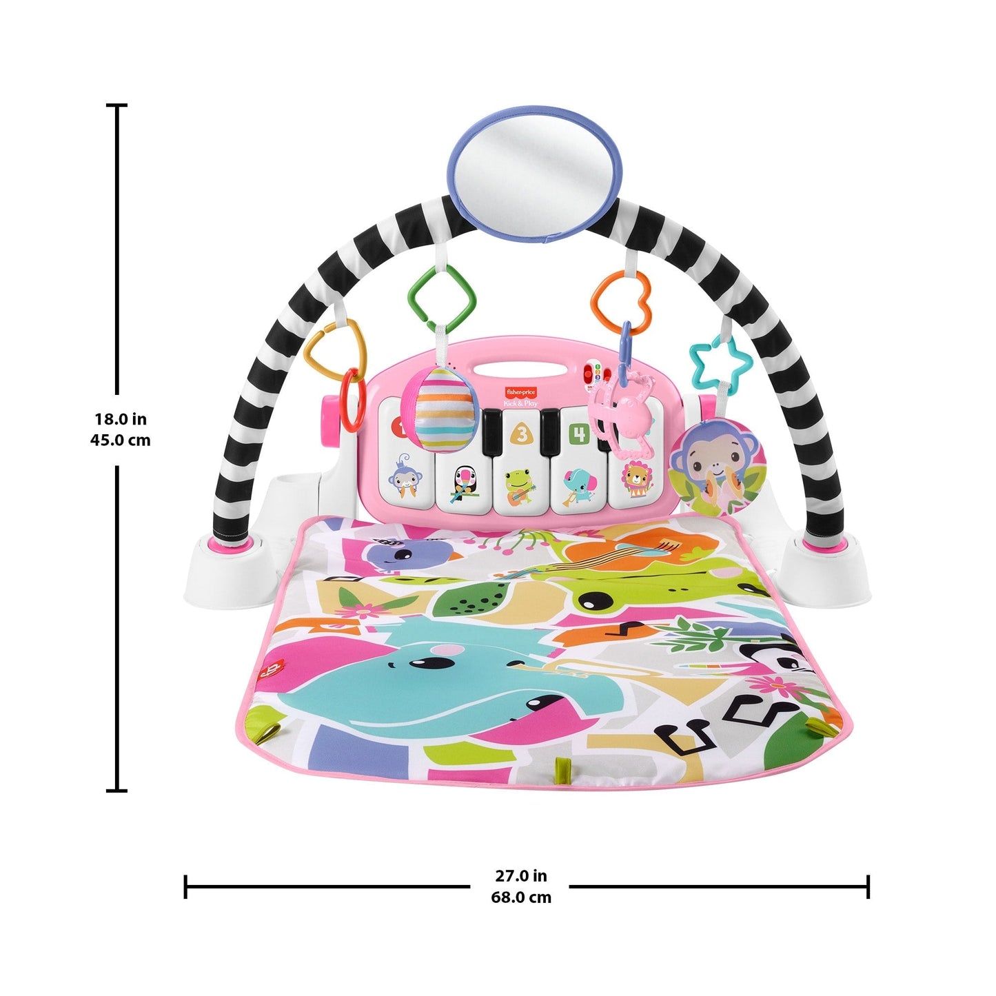 Fisher-Price Baby Gimnasio para Beb¨¦s Piano Pataditas Musicales Brilla y Crece Rosa