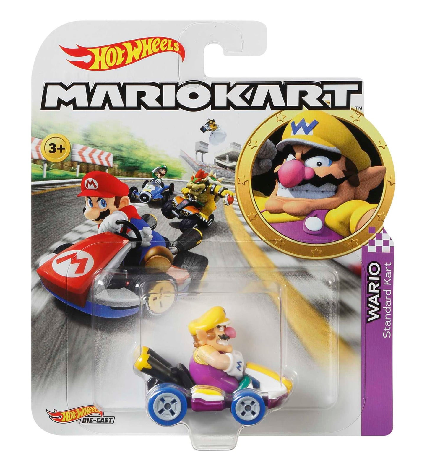 Hot Wheels Mario Kart Ve¨ªculo de Brinquedo Kart Padr?o Wario