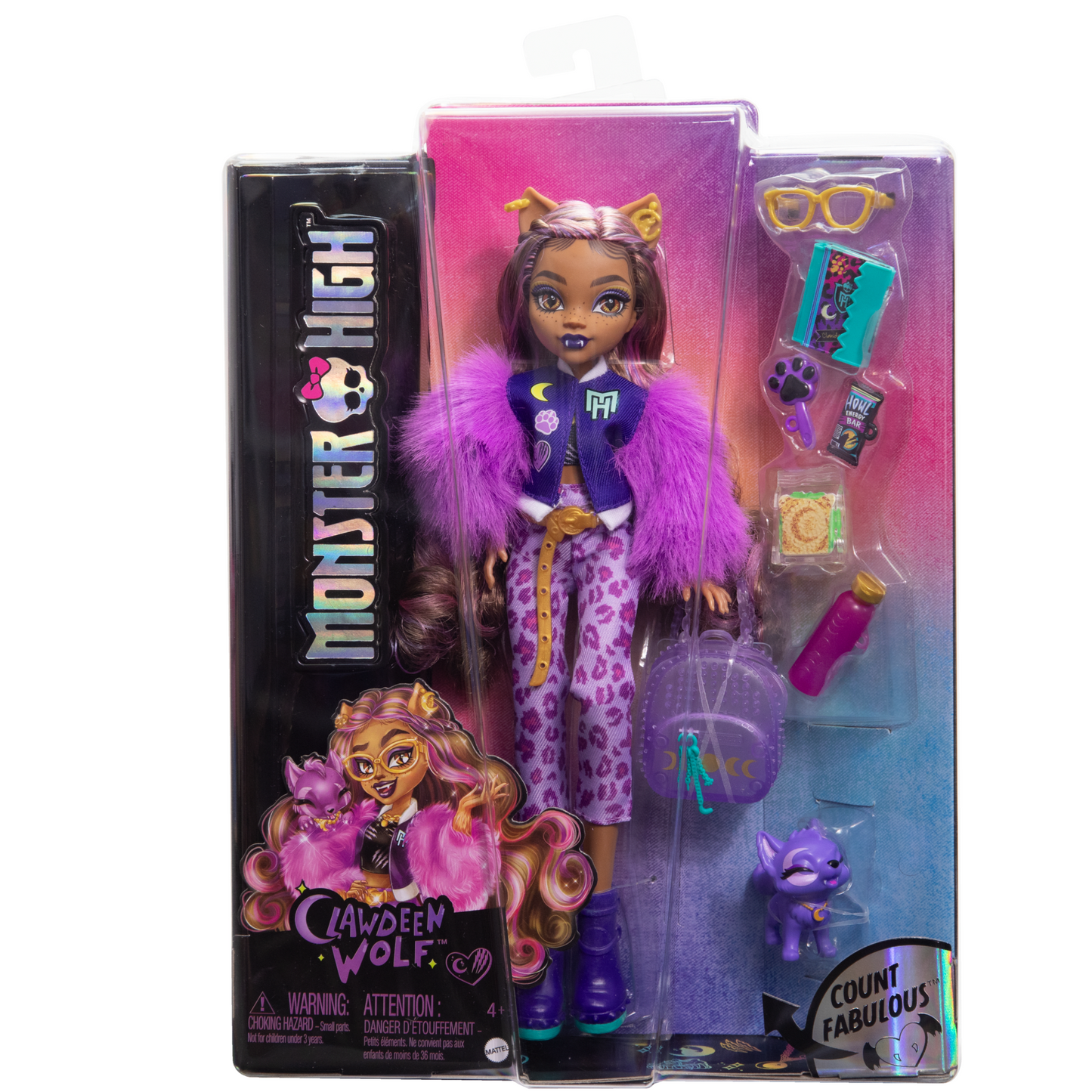Monster High Poup¨¦e, Animal et Accessoires Clawdeen Wolf, Croissant